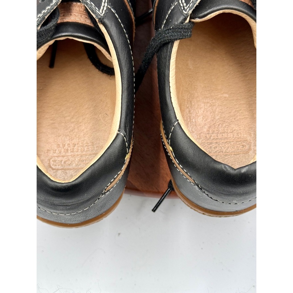 Coach Mens Meyer Black Leather Low Top Signature Logo Sneakers Size 8M F289 - Picture 11 of 12